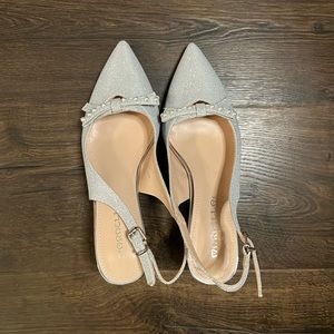 Brand new sparkly silver heels